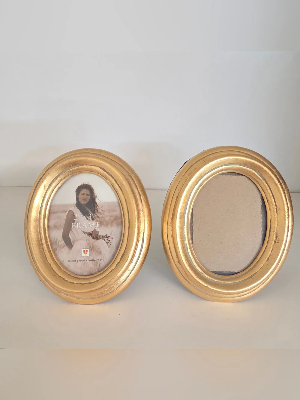 Dennis Daniels Company Pair Of Gold Shabby Chic Picture Frames